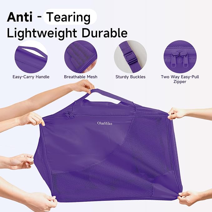 9 Set Packing Cubes for Travel, Gifts for Women Mom,Anti-Tearing Suitcase Organizer,OlarHike Vacation Essentials & Accessories for Cruise Ship