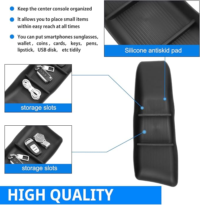 SHAOHAO for 2025 2026 Cadillac Optiq Under Console Organizer Fit for 2025 2026 Cadillac Optiq Accessories (Luxury, Sport) Lower Organizer Tray Increase Sapce 2025 2026 Optiq Under Console Tray