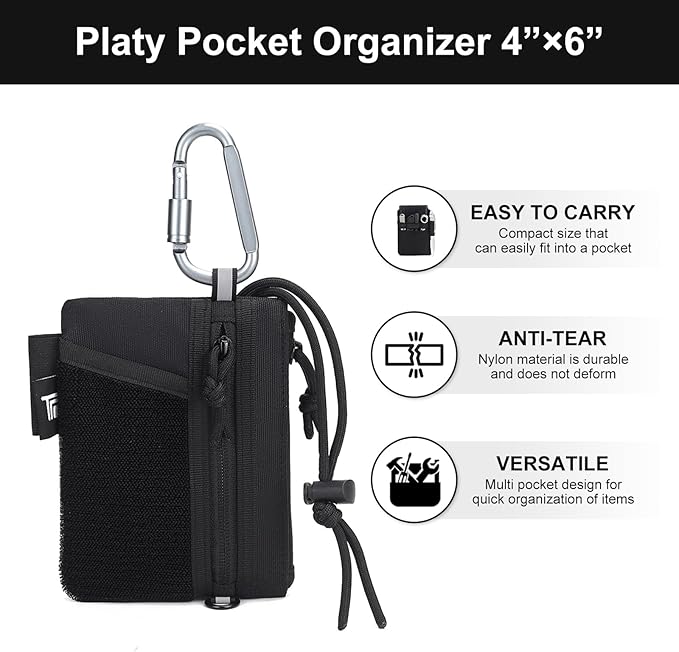 Multipurpose Zipper Pouch with Adjustable Strap - Compact Organizer for Daily Use, Travel, Office & School Supplies