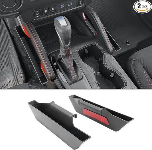 CDEFG 2Pcs for 2025 Nissan Frontier Center Console Organizer for 2022 2023 2024 2025 Nissan Frontier (S/SV/PRO-X/PRO-4X/ SL) Accessories Middle Console Gear Shift Side Tray Hanging Storage Box