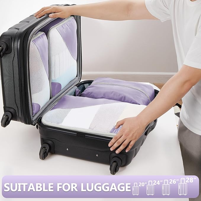 8 Set Packing Cubes for Travel, Gifts for Women Mom,Anti-Tearing Suitcase Organizer,OlarHike Vacation Essentials & Accessories for Cruise Ship