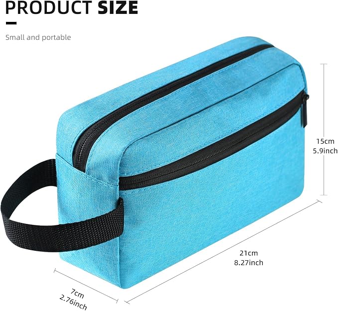 Icramsy Travel Toiletry bag Toiletry bag for women men Hanging Cosmetic bag Travel accessories for Women Men (Lake blue)