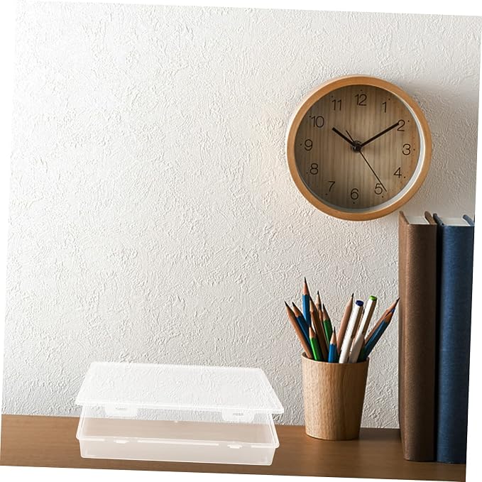 A4 File Organizer Box Document Storage Container Lid Desktop Papers Organizer for Office and Home Use