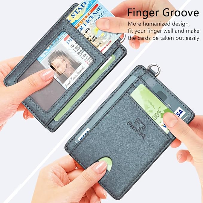FurArt Slim Minimalist Wallet, Front Pocket Wallets, RFID Blocking, Credit Card Holder for Men
