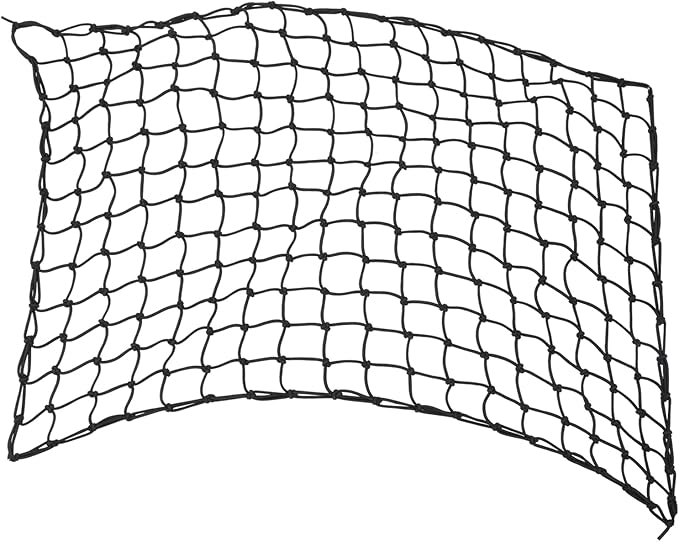 Cargo Net for Pickup Truck Bed 2 X 3 Foot Stretches to 4 X 6 ft, Heavy Duty Truck Bed Net with 3”x3” Small Mesh & 10pcs Carabiners Hooks Compatible with Ford, Dodge RAM, Chevy, Toyota