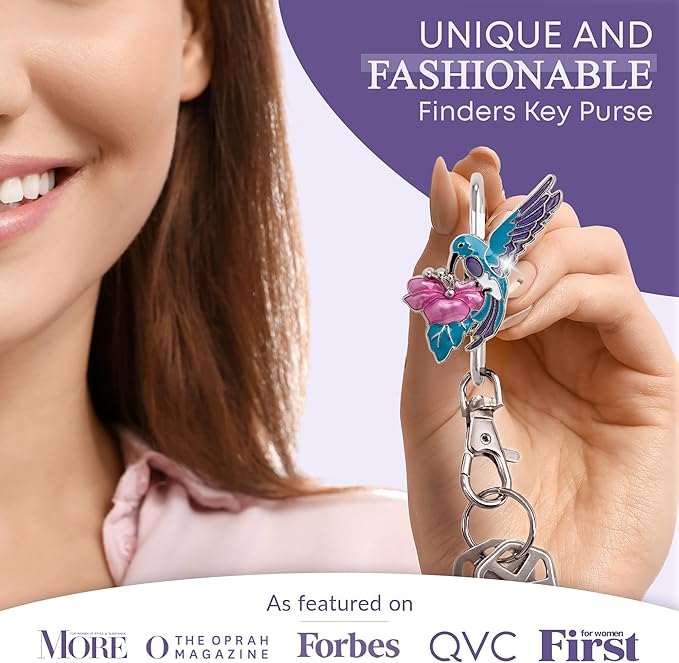 Women’s Bag Charm Key Finder, Car Keychain Hook, Cute Purse Organizer & Tote Bag Accessories, Gifts for Mom - Original