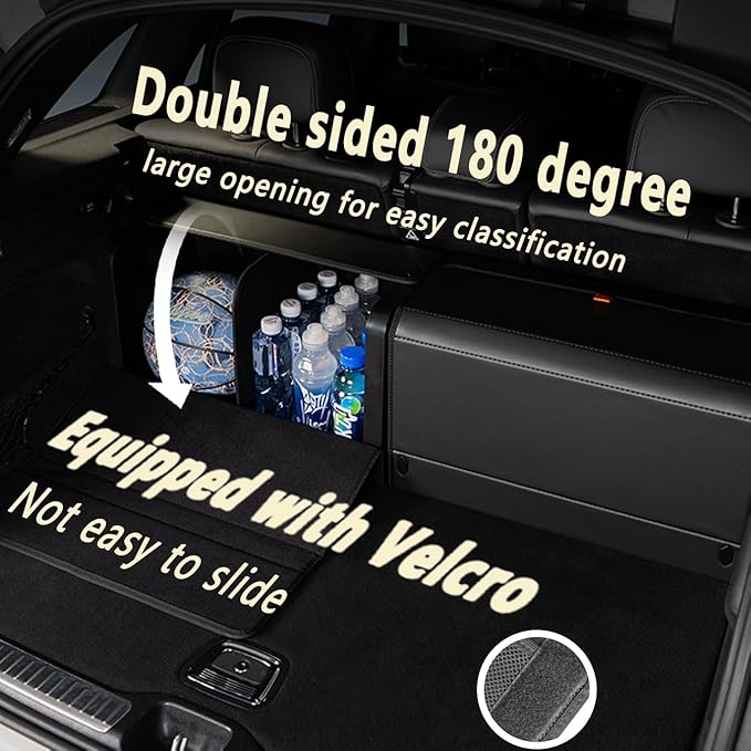 GMQ Trunk Organizers for Car,Car Organizers and Storage for SUV,Magnetic Lid with Collapsible Storage, Large Capacity for SUV, Truck, MPV (XXL-29.5×13×12.5 IN)