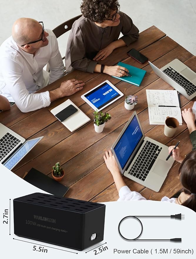 Charging Station, 100W 20Port USB Charging Station, Multiple USB Charger Station, Charging Station for Multiple Devices, Multi USB Charging Station, Chargers for Multiple Devices