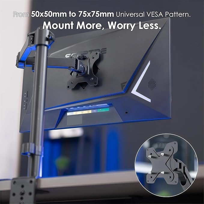 Kado Wall Mount Adapter Bracket Plate Arm Mount 50x50mm to 75x75mm, Mounting Pattern Converter Universal for Monitors, TVs, Mini PCs and Sceptre Displays