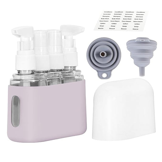 Bpluma Travel Bottles, Leak Proof Containers For Toiletries TSA Approved Airplane Accessories Kits For Liquid With Labels