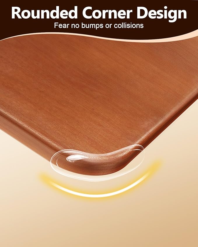 Ergonomic Desk Extender Tray, 8.2"x7.6" Table Mount Arm Wrist Rest Shelf, 90° Foldable Elbow Support, Clamp on Computer Arm Rest for Desk, Office & Home Use, Wood