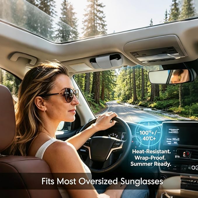 Sunglass Holder for Car Visor Glasses Case Non-Slip Clip Universal for Sunglasses Eyeglasses Car Interior Accessory