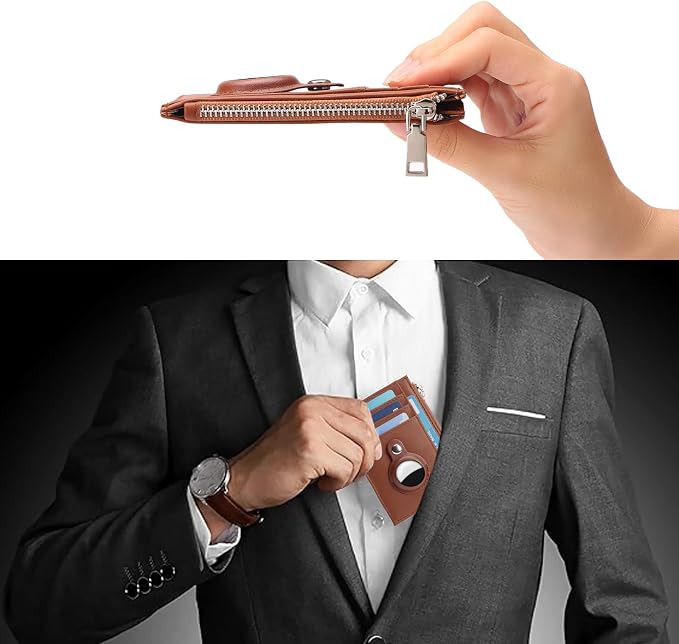 FALAN MULE Slim Minimalist Front Pocket Wallet, RFID Blocking Card Holder Wallet
