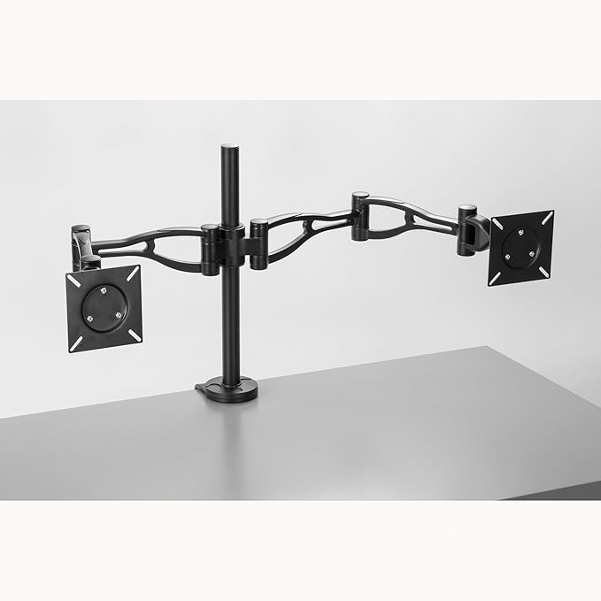 Fellowes 8041701 Professional Series Depth Adjustable Computer Monitor Stand for 2 Monitors with Dual Monitor Arms, 24 Lb Capacity