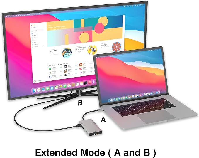 USB C Hub Docking Station 8 in 1 with 4K HDMI, 1 Gbit Ethernet, 3 USB A 3.0 Ports, 1 USB-C PD/Data, SD/Micro SD for Work and Travel, Compatible with MacBook/Dell/HP/Lenovo/Laptops