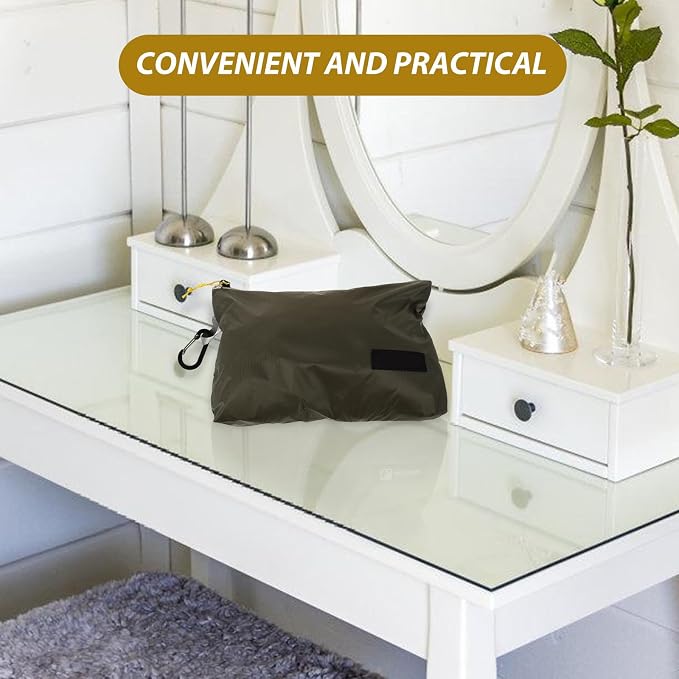 VOSAREA Travel Organizer Bag Versatile Waterproof Nylon Large Capacity with Zipper Makeup Travel Pouch and Small Storage Bag for Outdoor Camping and Hiking for Clothes and Accessories