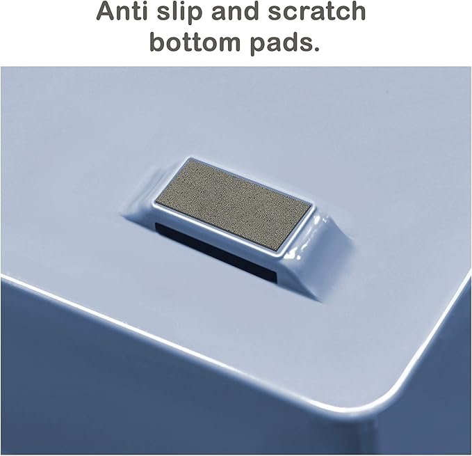 Acrimet 4 Tier Paper Letter Tray Side Load Letter Size, Office Desk File Document Organizer Plastic (Solid Blue)