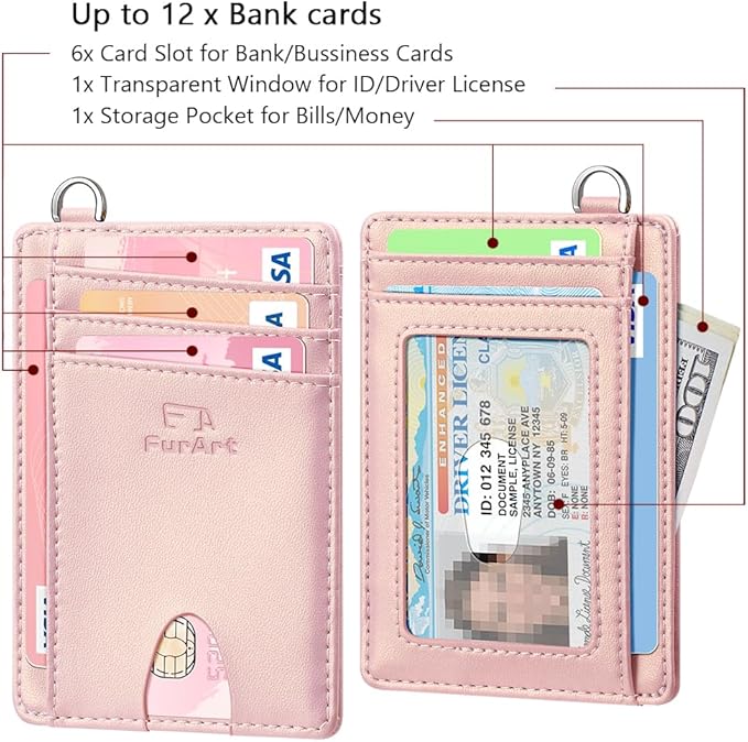 FurArt Slim Minimalist Wallet, Front Pocket Wallets, RFID Blocking, Credit Card Holder for Men
