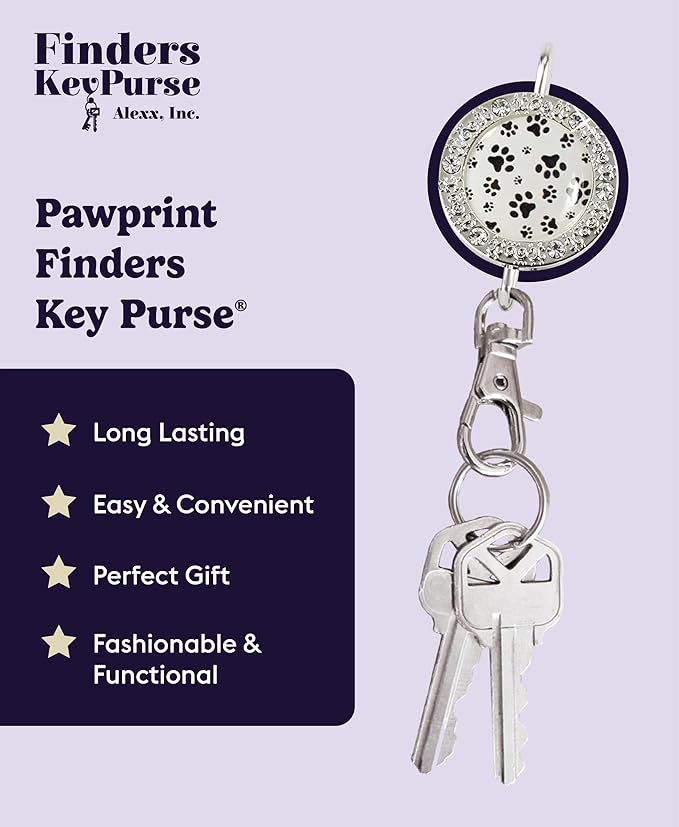 Women’s Bag Charm Key Finder, Car Keychain Hook, Cute Purse Organizer & Tote Bag Accessories, Gifts for Mom - Bling