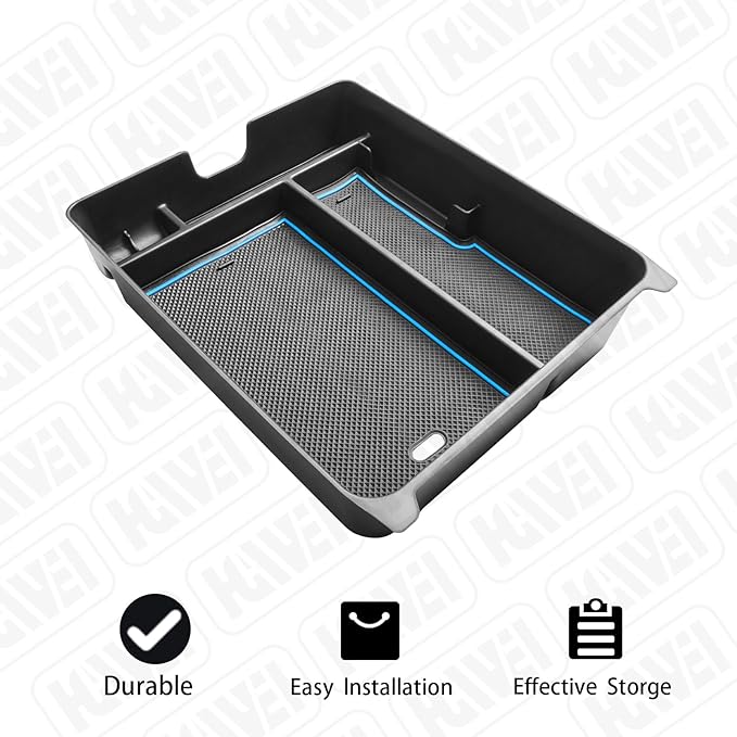 HGWEI Center Console Organizer Compatible with Honda Pilot 2023 2024 2025 2026 and Ridgeline/Passport 2024 2025 2026 Interior Accessories Insert Armrest Storage Box Tray, Blue