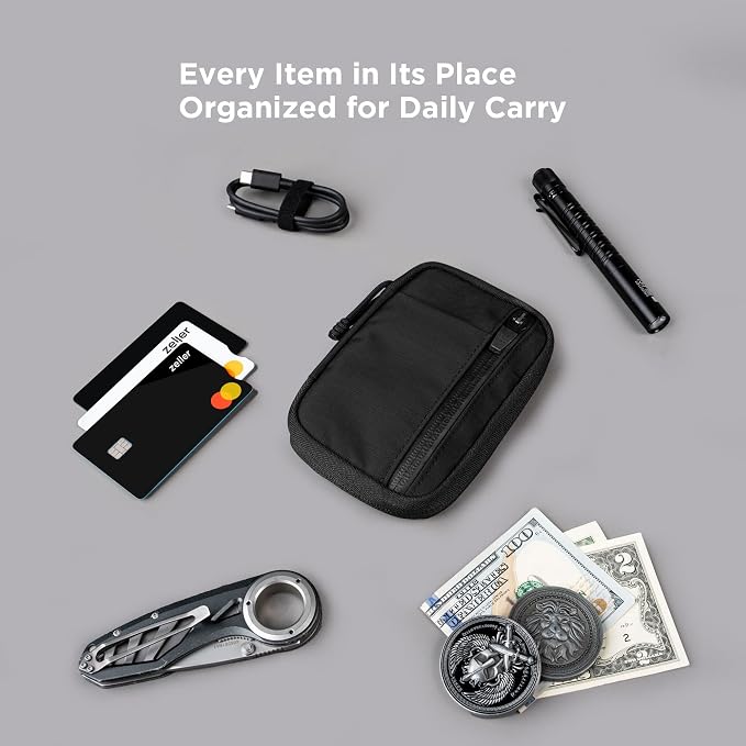 ALPAKA HUB Pouch V2 EDC Organizer for Cables, Cards, Coins, RFID Blocking Small Tool Bag for Everyday Carry and Travel