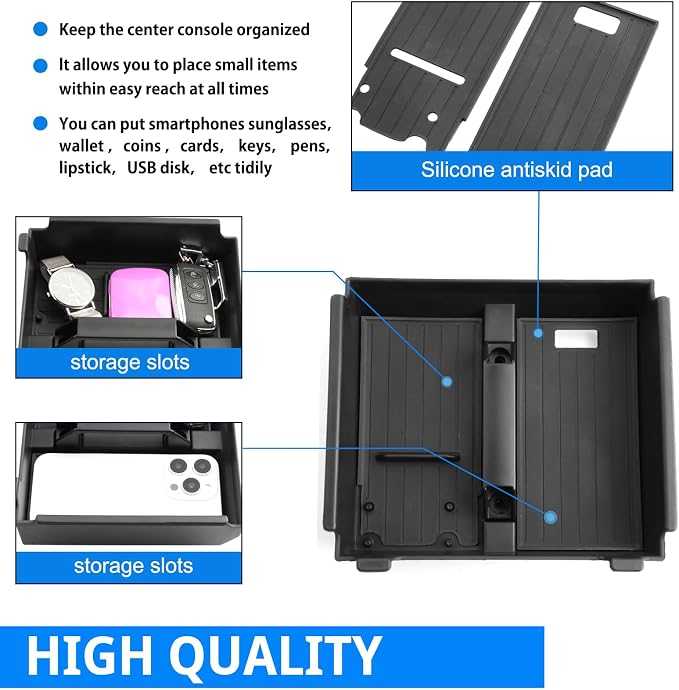 SHAOHAO for 2025 2026 Toyota 4Runner Center Console Organizer for 2025 2026 Toyota 4Runner Accessories (SR5/SR5 Premium/TRD Off-Road/TRD Off-Road Premium/TRD Pro/Trail/Limited) Armrest Storage Box
