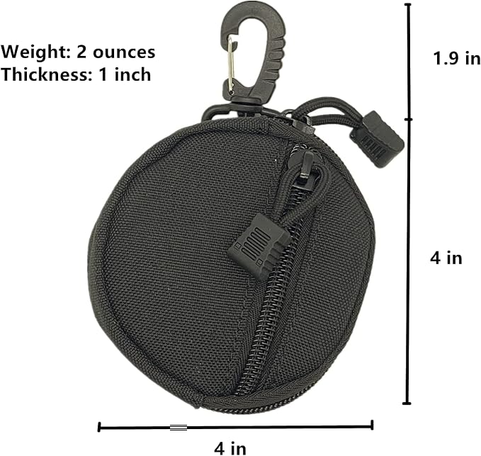 Small EDC Pouch EDC Bag Molle Pouch Tactical Wallet, Molle Accessories, Coin Pouch Coin Purse, Key Case, Tactical Keychain Pouch, Earphone Case, Military Gear Waterproof