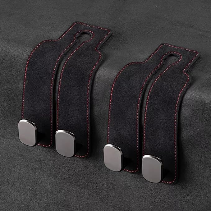 4 Pack Car Headrest Hooks for 2014-2022 Land Rover Range Rover Sport， Back Seat Hanger Storage Organizer Vehicle Interior Holder Heavy Duty Metal,Black