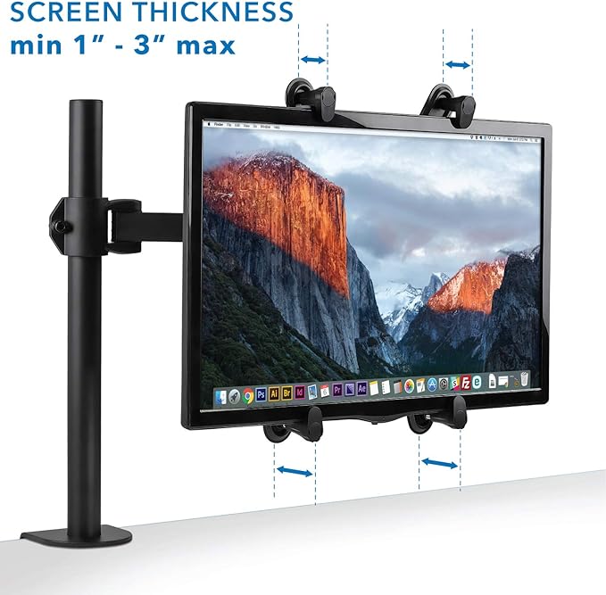 Mount-It! Non-VESA Monitor Mount Adapter Kit ??Universal VESA Mount Adapter for 13??7 Inch LCD LED Screens, Converts to 75x75 & 100x100, Heavy Duty Steel Bracket for Desk