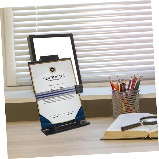 Material Desktop Reading Rack Book Stand Adjustable Angle for Books Documents Typing