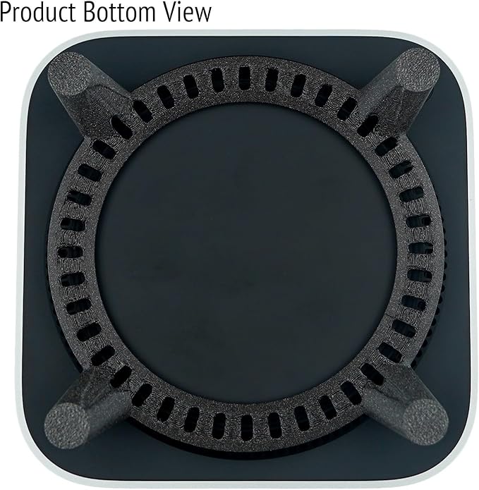 Stand for Mac Mini M4, MacMini M4 Mount, Computer Holder for Mac Mini M4/M4 Pro 2024, Simple Design, Non-Slip Pads, Easy Power Button Access, Horizontal Stand (Black)