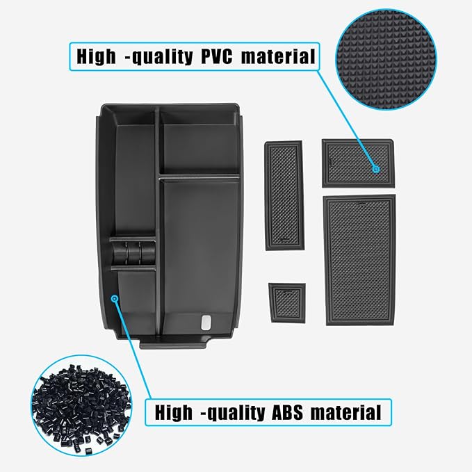 Center Console Organizer Tray Compatible with Ford Escape 2020-2026 and Bronco Sport 2021-2026 Armrest Storage Box Secondary Insert Storage Tray Interior Accessories