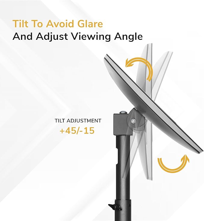 Mount-It! POS Monitor Mount for Retail Checkout & Reception Counters - Extra Tall Height Adjustable Pole with Secure Bolt-Down Base, VESA 75x75 & 100x100 Compatible - Fits 13??2??Monitors, 33 lbs