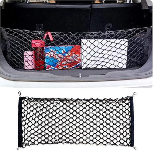 Car Rear Cargo Net with Good Elasticity&Tensile Strength Trunk Organizer for SUV Truck,Ideal Keeps Overlanding Accessories,Car Camping Accessories (M(35.43''x15.74''))