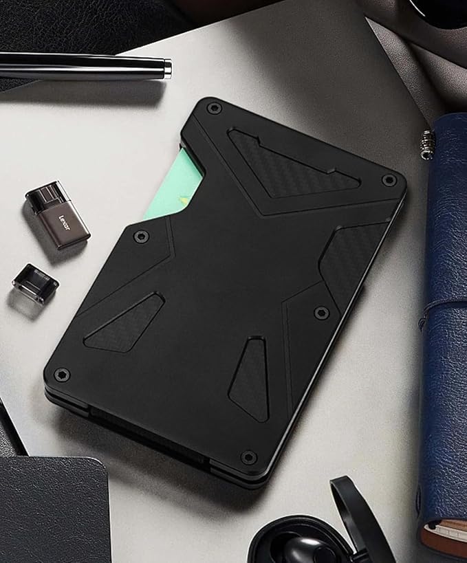 ONLOOKER Wallet for Men, Slim Tactical Wallet - Minimalist Aesthetics, Holds up to 15 Cards, RFID Safe, Blocks Chip Readers, Aluminum Wallet with Money Clip