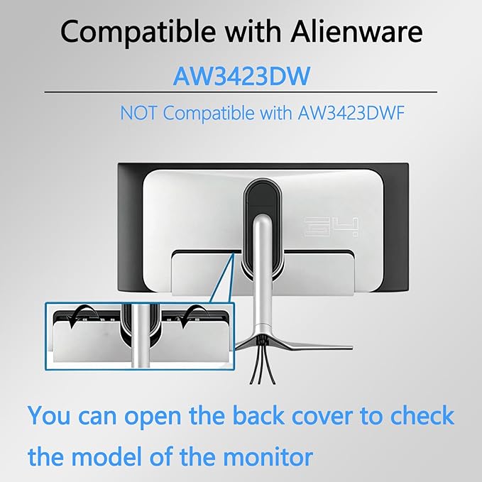 AW3423DW VESA Adapter Compatible with Alienware 34" Curved QD-OLED Gaming Monitors (Fits AW3423DW)??5x75 to 100x100 VESA Mount Adapter Bracket