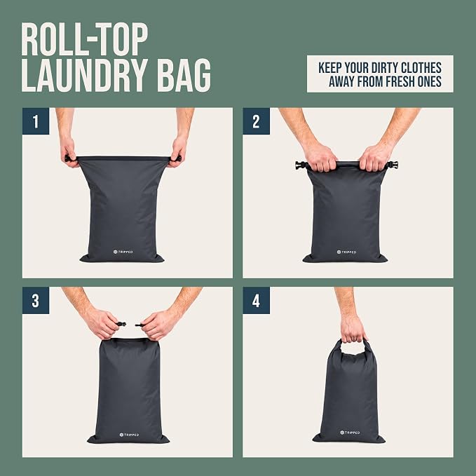 Large Compression Packing Cubes for Travel-Packing Cube Luggage Organizers 7 Piece Set for Checked Luggage-Ultralight, Expandable/Compression Bags by TRIPPED Travel Gear (Grey and Orange Mesh)