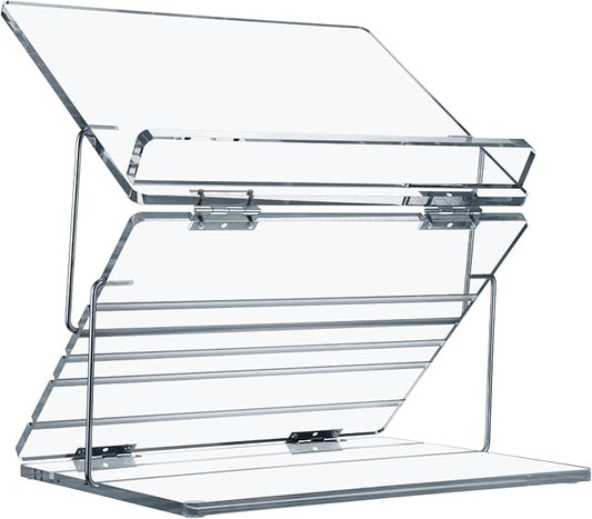 Lucite Acrylic Shtender - Adjustable Book Stand for Comfortable Hands-Free Reading, Studying or Praying