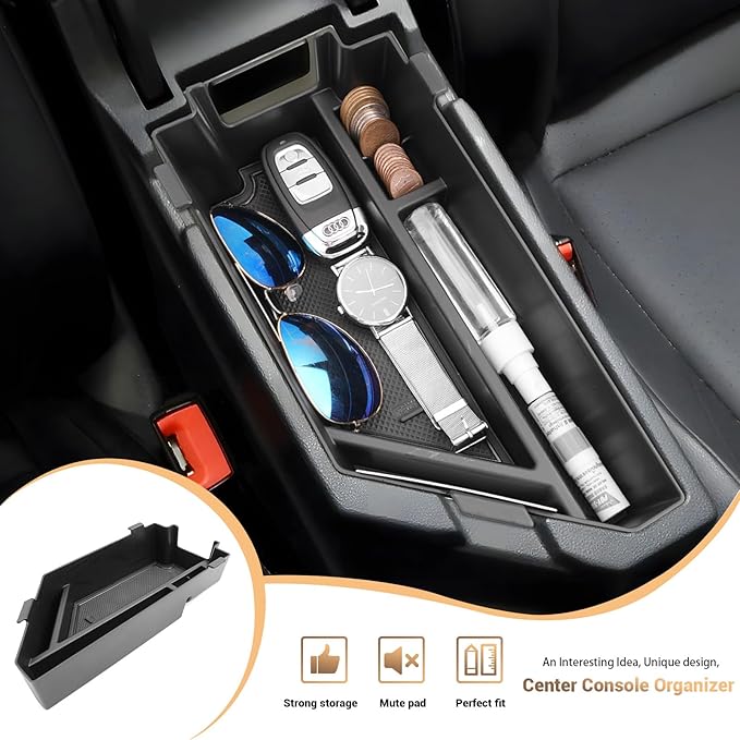 YEE PIN VW Jetta 2025 Console Organizer for 2024 2025 Volkswagen Jetta Center Console Organizer Tray 2020-2025 VW Jetta Accessories S/SE/SEL/Sport/GLI 2024 2025 VW Jetta Center Console Tray Insert