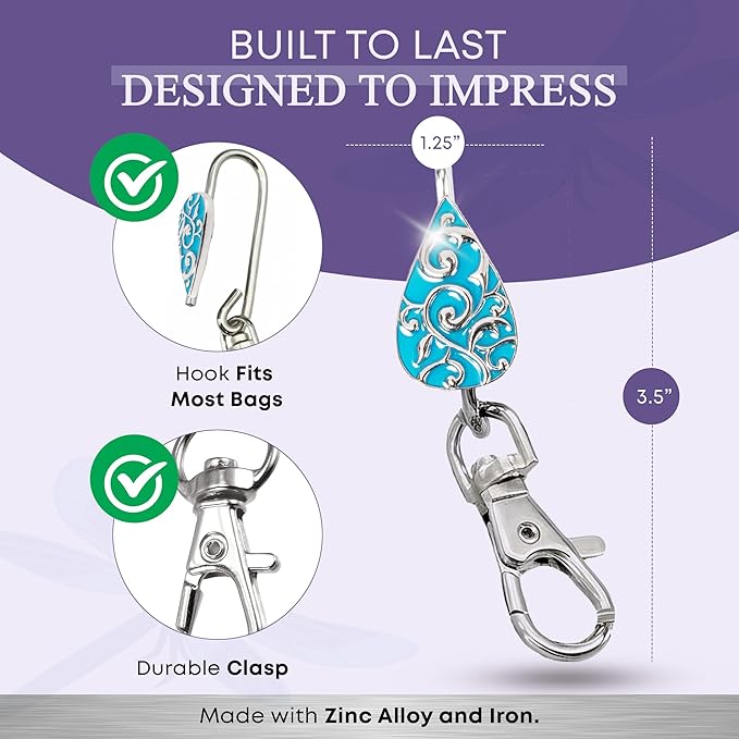 Women’s Bag Charm Key Finder, Car Keychain Hook, Cute Purse Organizer & Tote Bag Accessories, Gifts for Mom - Original