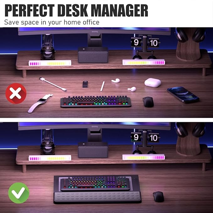 Computer Tilt Keyboard Stand - Acrylic Ergonomic Keyboard Holder for Easy Typing Working, Keyboard Riser with Comfortable Wrist Rest for Keyboard, Office, Home - Fits All Keyboard Sizes