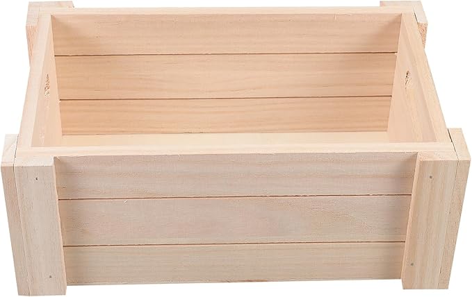 Wooden Desk Organizer Box Medium (25x15.4x10cm) Multifunctional Wood Storage Case for Office and Home Table Storage