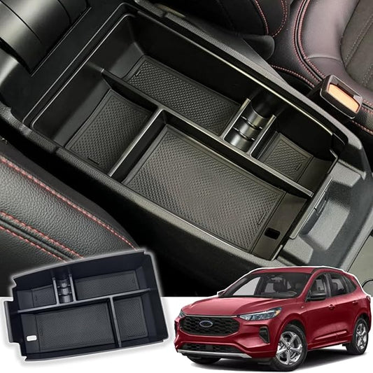 Vesul Center Console Organizer Compatible with Bronco Sport 2021-2026 Ford Escape 2020-2026 Storage Tray ABS Insert Organizer Glove Pallet Storage Console Separation