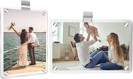 Car Sun Visor Photo Holder, Car visor clip, Universal Magnetic Photo Clip, Car picture frame, Decorate your Car Visor Clip with Personality, Transparent, 2.4x3.5 Inch