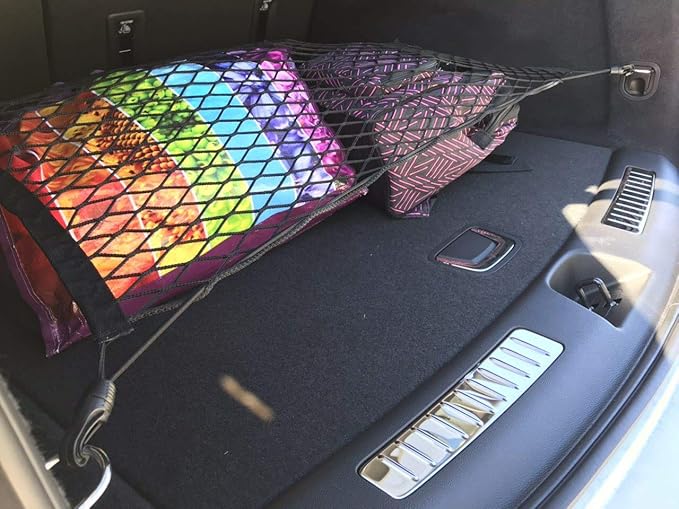 Floor Style Automotive Elastic Trunk Mesh Cargo Net for Cadillac XT4 2019-2025 - Premium Trunk Organizer and Storage - Luggage Net for Crossover