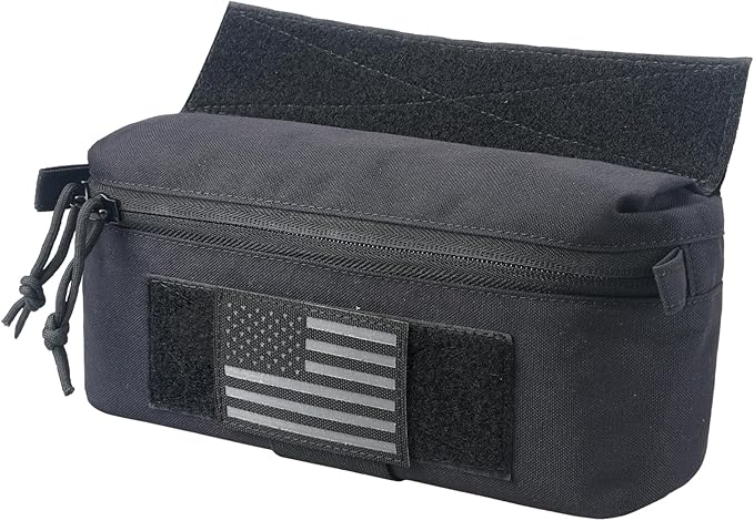 WYNEX Tactical Dump Drop Pouch, Dangler Pouch Utility Tool Pack Sub Abdominal Carrying Bag EDC Pocket Organizer Accessories for Plate Carrier Chest Rig