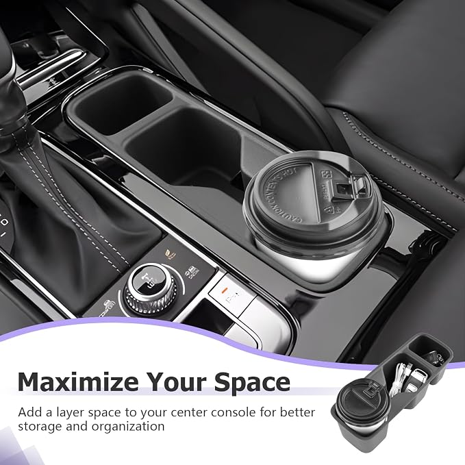 LUWU Cup Holder Compatible with 2020-2022 2023 2024 2025 2026 Kia Telluride Center Console Organizer Drink Holder Replacement for 2026 Kia Telluride Accessories (Compatible with 2020-2026 Telluride)