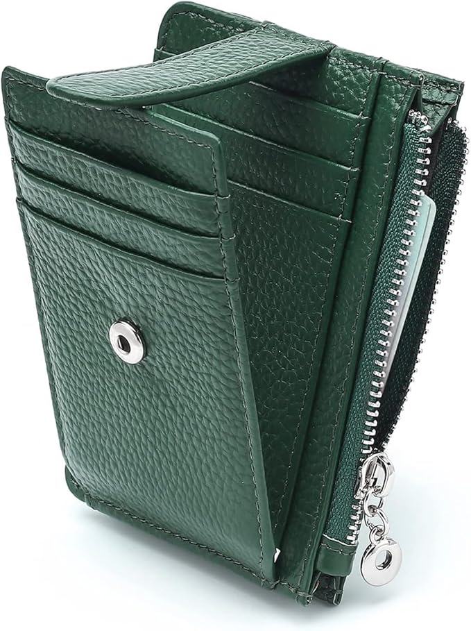 Slim Wallet for Women Genuine Leather Card Holder Thin Womens RFID Blocking Small Wallets