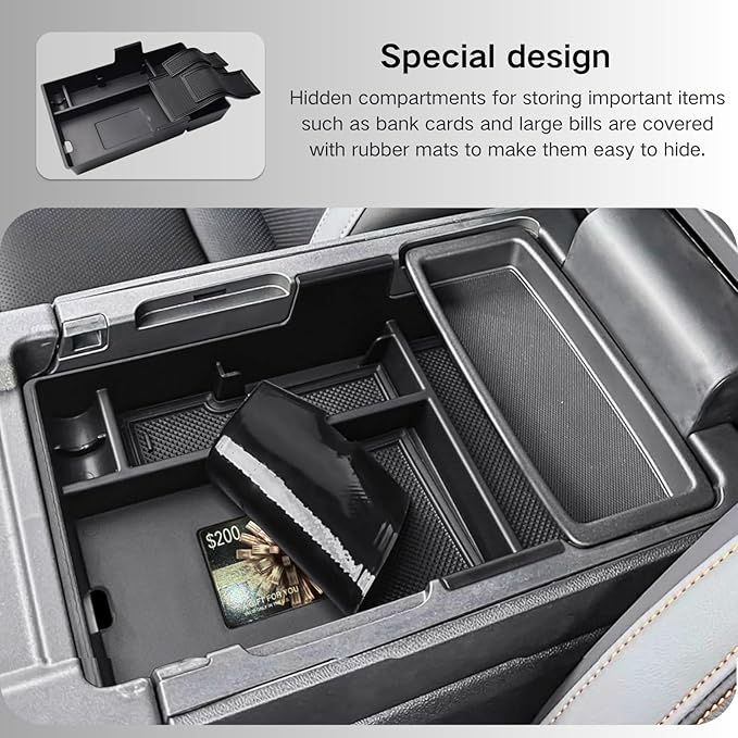 Center Console Organizer Tray for 2024 2025 2026 Honda Prologue EV /2024 2025 2026 Acura ZDX Accessories, Interior with Coin Holder Armrest Insert Storage Box Easy Removal