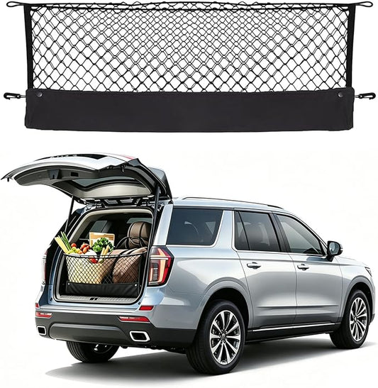 Envelope Style Cargo Net Compatible with Chevrolet Chevy Tahoe, GMC Yukon New 2026 2025 2024 2023 2022 2021 2020 2019 2018 2017 2016 2015 Upgraded SUV Trunk Car Rear Tailgate Netting